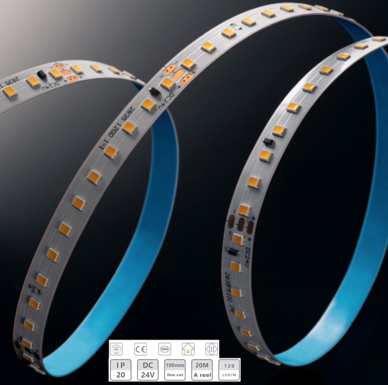 24v-10mm-20m tidak ada strip lampu drop tekanan