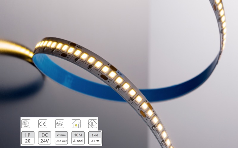 Strip lampu bertegangan rendah 24V-10MM-240D