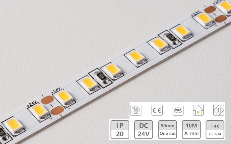 24V-8MM-140D-12W Strip lampu tegangan rendah
